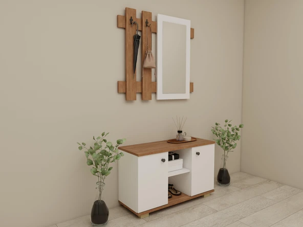 Sarissa Ayakkanbı Dolabı/Askılık/Antre Dolap-M.K.-Byz - 3