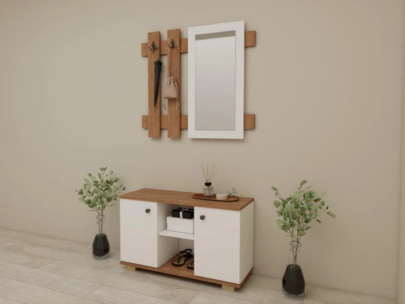 Sarissa Ayakkanbı Dolabı/Askılık/Antre Dolap-M.K.-Byz - 2