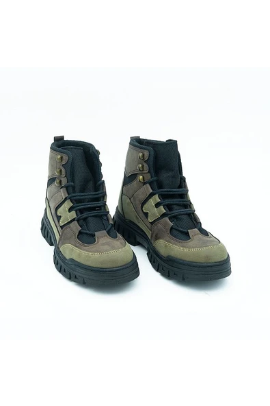 +7 cm Boy Uzatan Gizli Topuklu Army Tarz Bilek Boy Erkek Bot - 3