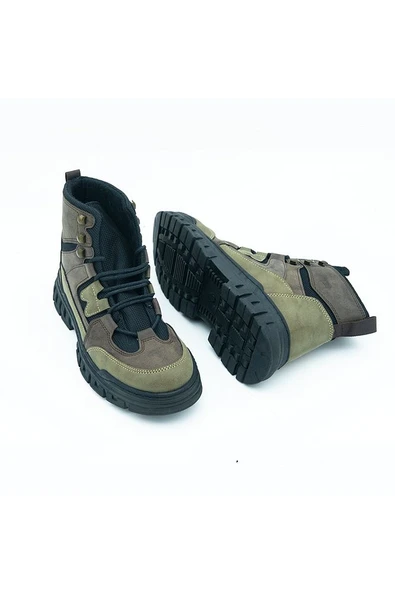 +7 cm Boy Uzatan Gizli Topuklu Army Tarz Bilek Boy Erkek Bot - 1