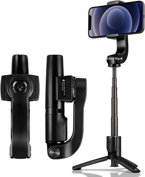 Spigen Gimbal Tripod Kablosuz Bluetooth Selfie Çubuğu + Taşıma Çantası S610W - AMP01862