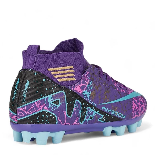 Albishoes AirBoom Super Mercury Çoraplı Bilekli Çocuk Erkek Halısaha Krampon Futbol Ayakkabı(31-45) - 4