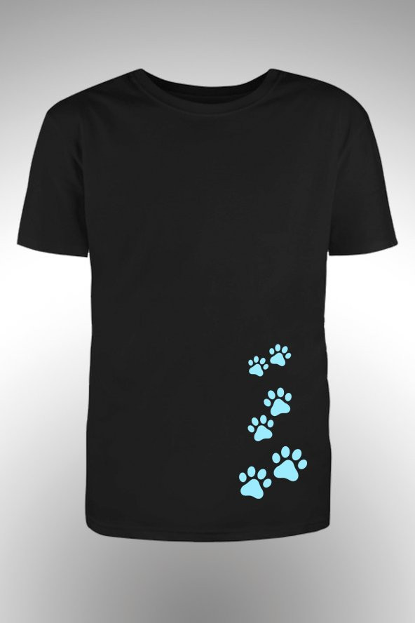 Kedi Patisi Baskılı t-shirt