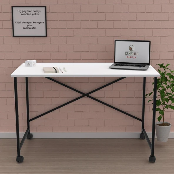 Kenzlife ofis masası momoko 075*110*60 byzsyh tekerlekli bilgisayar çalışma büro ürün görseli