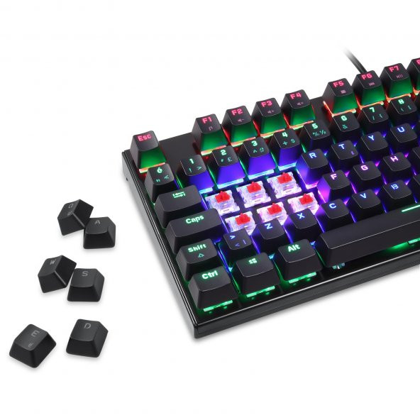 Gamepower Warlock Compact Kırmızı Switch Mekanik Klavye - 4