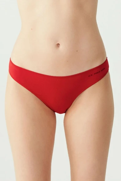 U.S. Polo Assn. Kadın 5'li Kıl Lastikli Slip (Kırmızı-Somon-Ten-Beyaz-Siyah) - 2