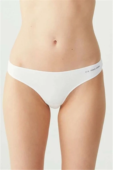U.S. Polo Assn. Kadın 5'li Tanga (Kırmızı-Somon-Ten-Beyaz-Siyah) - 4