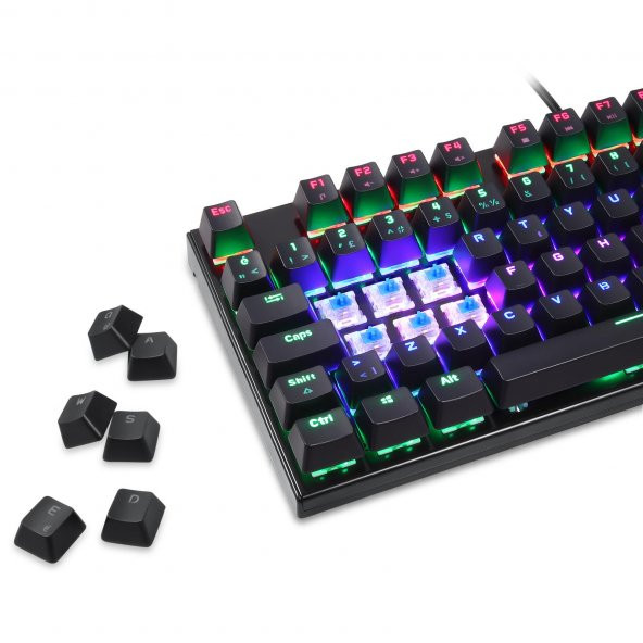 Gamepower Warlock Compact Mavi Switch Mekanik Klavye - 3