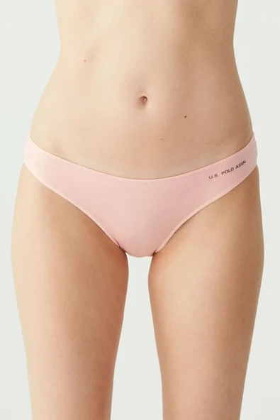 U.S. Polo Assn. Kadın 5'li Kıl Lastikli Slip (Kırmızı-Somon-Ten-Beyaz-Siyah) - 6