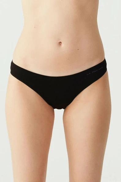 U.S. Polo Assn. Kadın 5'li Kıl Lastikli Slip (Kırmızı-Somon-Ten-Beyaz-Siyah) - 5