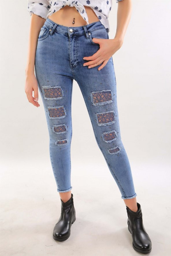 İntersivin  Kadın  Mavi Jeans - 3