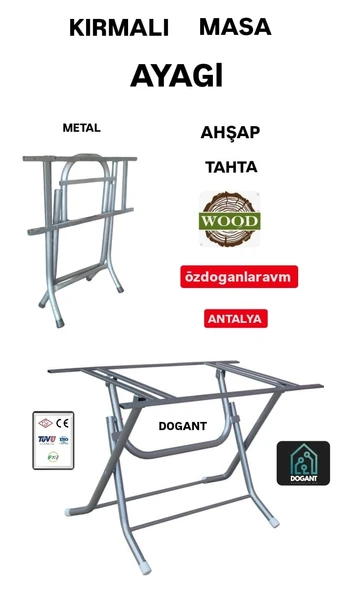 Ahşap-Werzalit Masa Ayagı Kırmalı Ayaklı 60x110 - 70x120  Masalar Için Katlanabilir Masa Ayağı ürün görseli