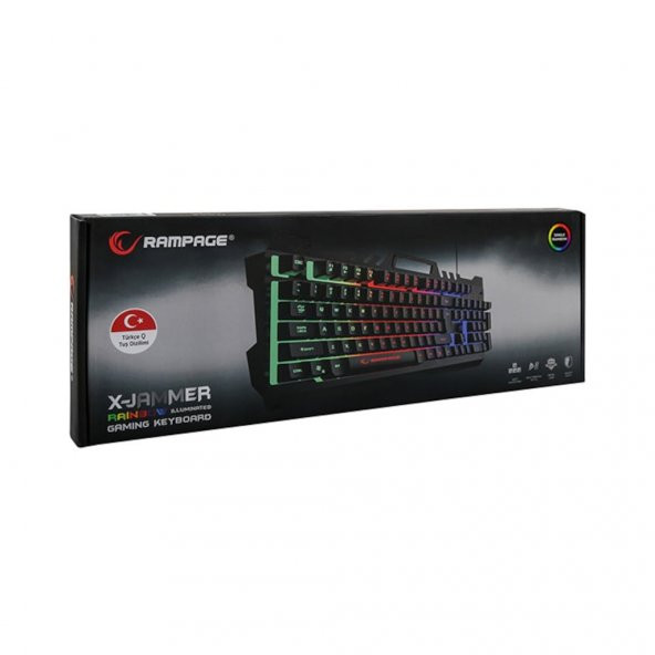 Rampage KB-R57 XJAMMER Gökkuşağı Aydınlatmalı USB Gaming Klavye - 5