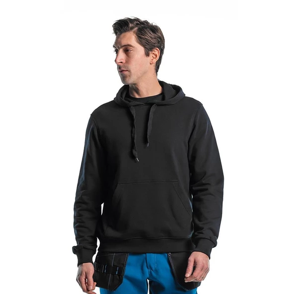 Şensel, Kapüşonlu Sweatshirt, Siyah -107E650- Kışlık, Cepli