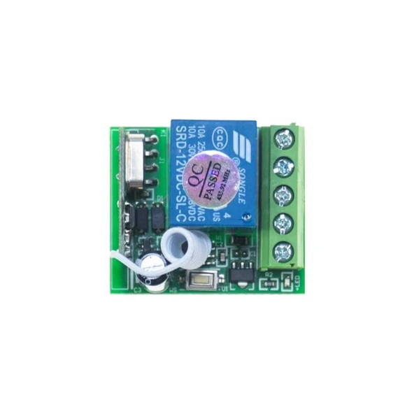 1 Kanal 433 MHz 12V Kablosuz RF Alıcılı Röle Kartı - 3