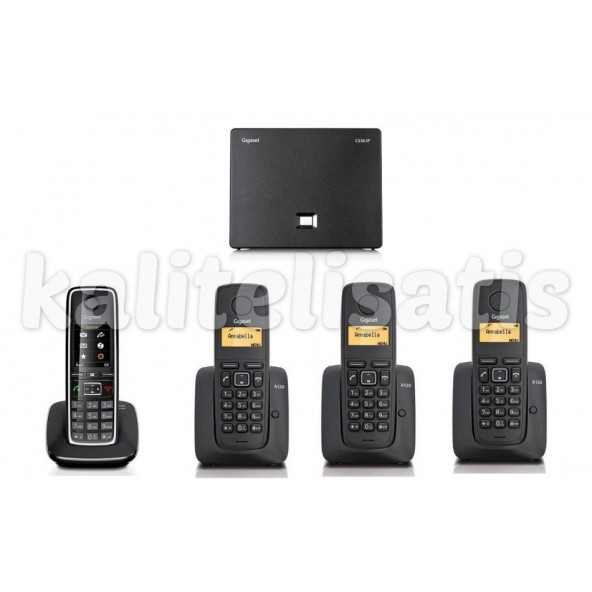 Gigaset Analog &IP 4 Dahili Dect Telsiz Kablosuz Telefon Santrali C530