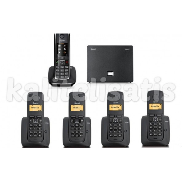 Gigaset Analog &IP 5 Dahili Dect Telsiz Kablosuz Telefon Santrali C530