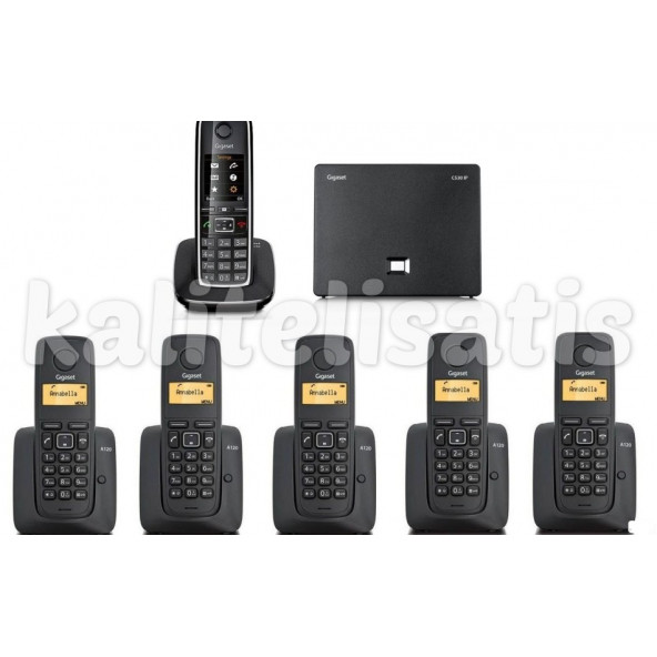 Gigaset Analog &IP 6 Dahili Dect Telsiz Kablosuz Telefon Santrali C530