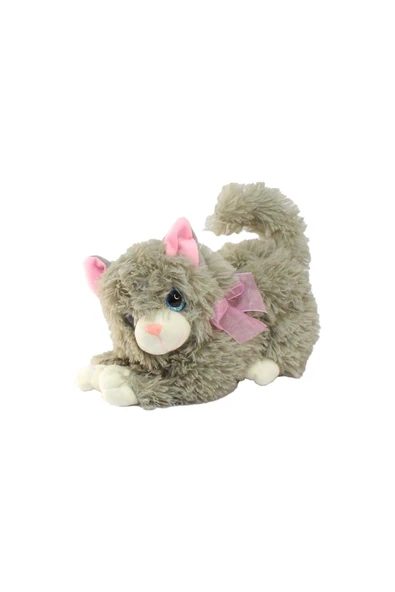 Miyavlayan Sesli Kedi Peluş Oyuncak 25 Cm 1 Adet 6962
