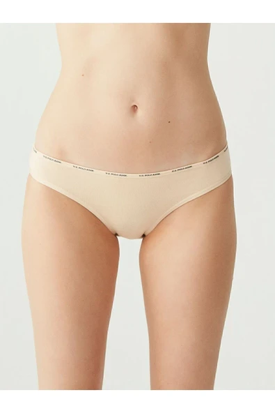 U.S. Polo Assn. Kadın 5'li Slip (Kırmızı-Somon-Ten-Beyaz-Siyah) - Resim 6