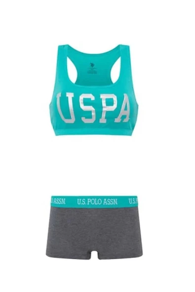 U.S. Polo Assn. Kadın Baskılı Büstiyer-Şort Takım - 9