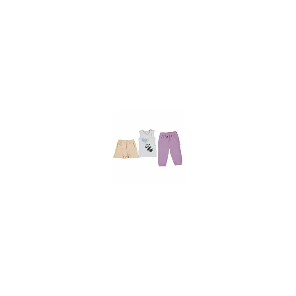 Bravo Baby 3 lü Yazlık Set (Atlet-Pantolon-Şort) 12-18 Ay - 3