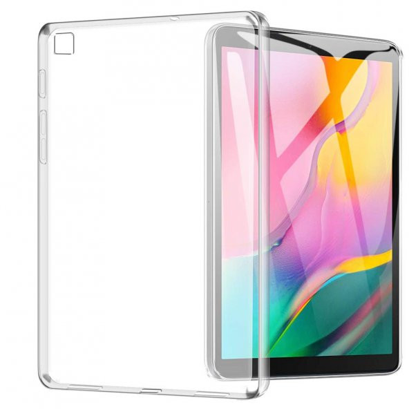 KNY Samsung Galaxy Tab A7 T500 10.4 İnç İçin Ultra Korumalı Süper Silikon Şeffaf