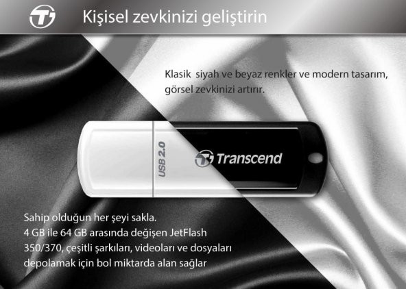 Transcend TS16GJF700 16GB Pen Drive USB3.1 Sıyah USB Bellek - 4