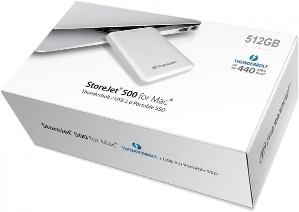 Transcend TS512GSJM500 512GB Thunderbolt/USB 3.0 MAC Taşınabilir SSD - 5