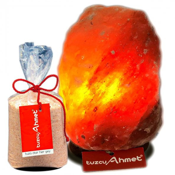 Tuzcu Ahmet 3-4 Kg Himalaya Tuz Lambası + 1 Kg Himalaya Tuzu