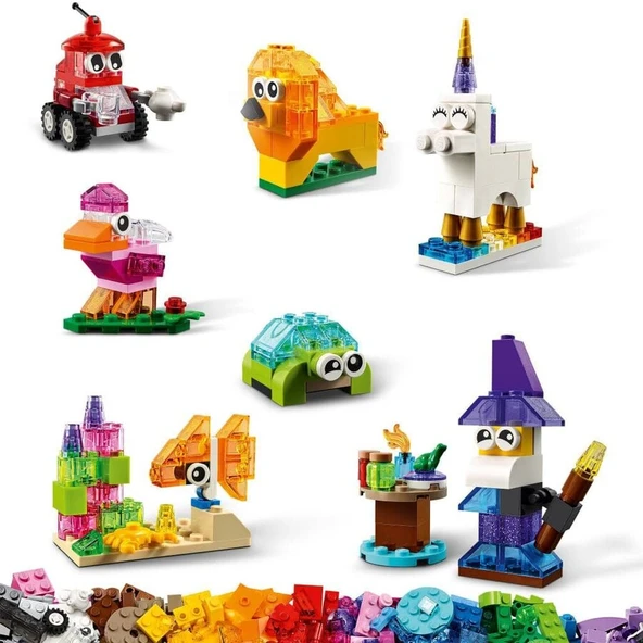 LEGO-11013 Classic Yaratıcı Şeffaf Yapım Parçaları - Resim 5