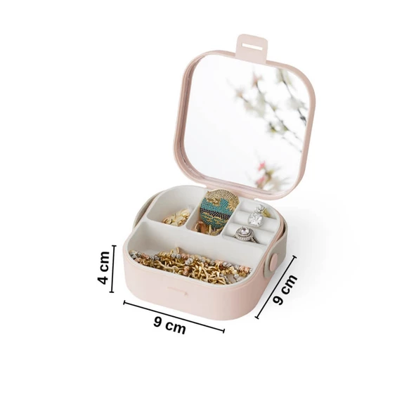 Piev House By House Çanta İçi Aynalı Mini Makyaj Takı Kutusu Pudra - 5