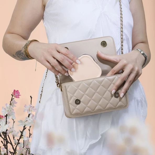 Piev House By House Çanta İçi Aynalı Mini Makyaj Takı Kutusu Turuncu - 3