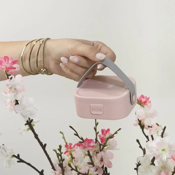 Piev House By House Çanta İçi Aynalı Mini Makyaj Takı Kutusu Pudra - 4