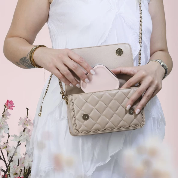 Piev House By House Çanta İçi Aynalı Mini Makyaj Takı Kutusu Pudra - 3