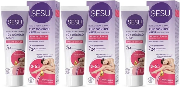 Sesu Tüy Dökücü Krem 100ML Hassas Ciltler (3 Lü Set)