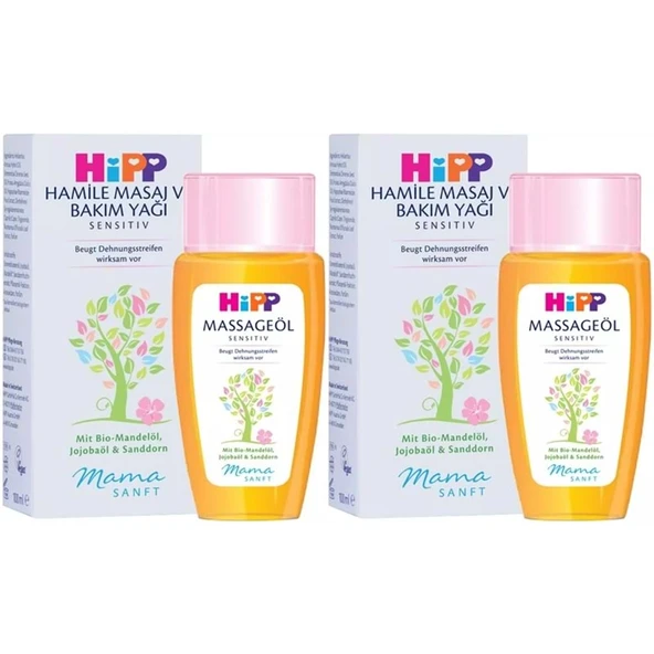 Hipp Mamasanft Hamile Masaj ve Bakım Yağı Sensıtıv 100ML (2 Li Set)