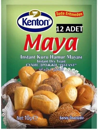 Kenton Instand Kuru Hamur Mayası 4 lü Paket 10 gr_3*4=12 ADET - 2