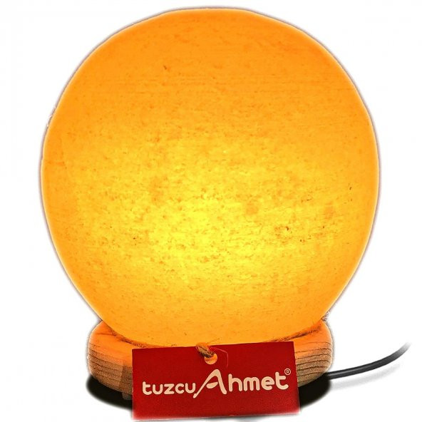 Tuzcu Ahmet Tuz Lambası Küre Model Beyaz Tuzdan Yapılmış
