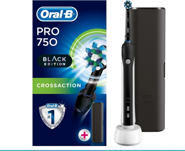 Oral-B Pro 750 Şarj Edilebilir Diş Fırçası Cross Action Siyah (Se