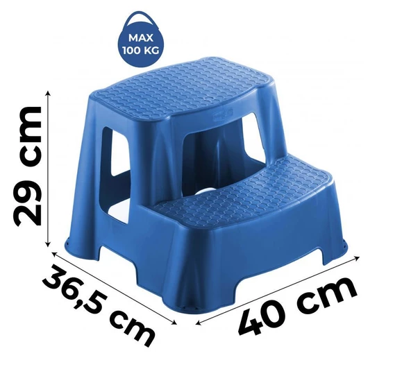 Çocuk Basamağı Çok Amaçlı 2 Katlı Basamak Evde, İşde, Depoda UCZ - 6