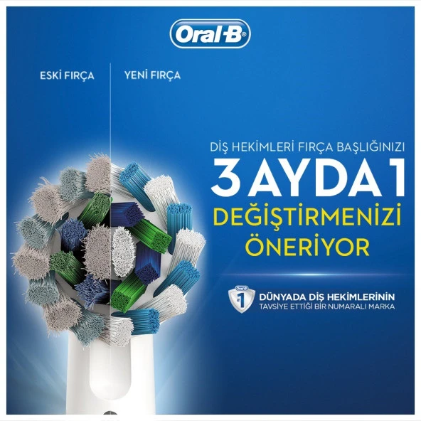 Oral-B Vitality 100 Cross Action Mavi Şarjlı Diş Fırçası - 6