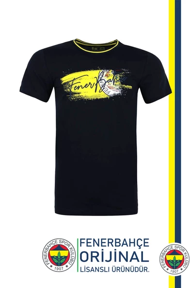 Fenerbahçe Orijinal Lisanslı Sıfır Yaka Lacivert T-Shirt