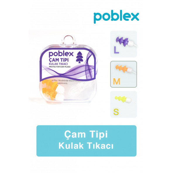 POBLEX Çam Tipi Kulak Tıkacı - Medium