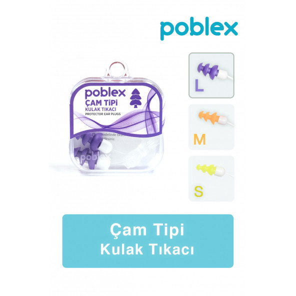 POBLEX Çam Tipi Kulak Tıkacı - Large