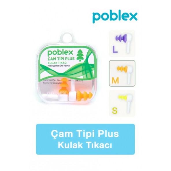 POBLEX Çam Tipi Plus Kulak Tıkacı - Medium