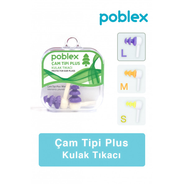 POBLEX Çam Tipi Plus Kulak Tıkacı - Large