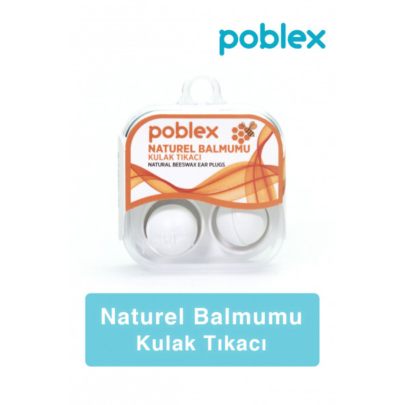 POBLEX Naturel Balmumu Kulak Tıkacı - Kulak Koruyucu Tıpası 2'li