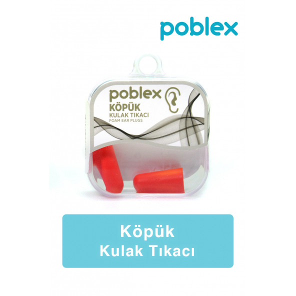 POBLEX Köpük Kulak Tıkacı - Kulak Koruyucu Tıpası