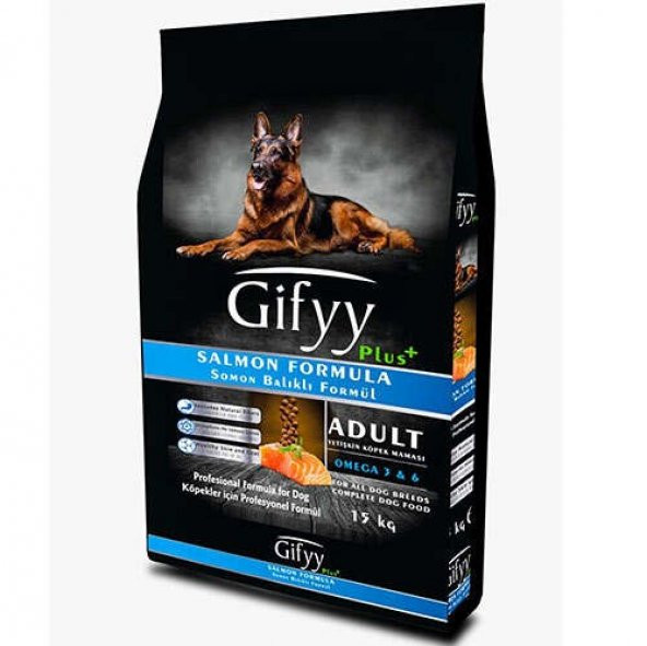 15 KG GİFFY ( 23/10 ) PREMİUM YETİŞKİN KÖPEK MAMASI ( SOMON BALIKLI ) KURU MAMA